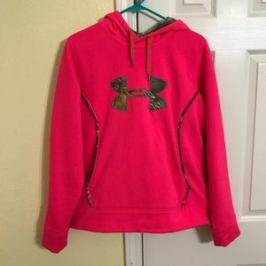Neon pink and camo hoodie Under Armour